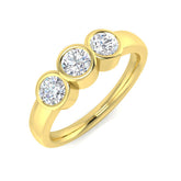 Rubover Trilogy Engagement Ring in Gold